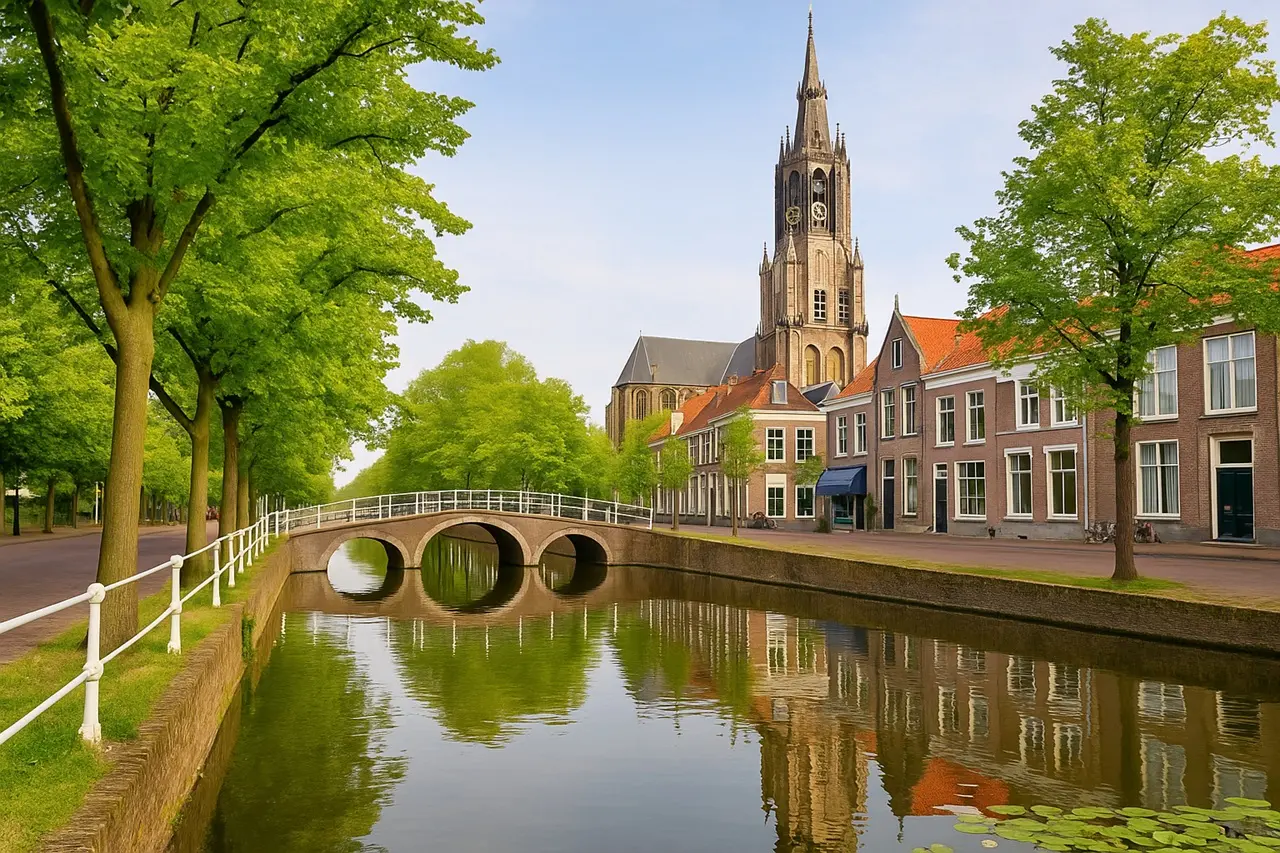 Besucher der Stadt Delft